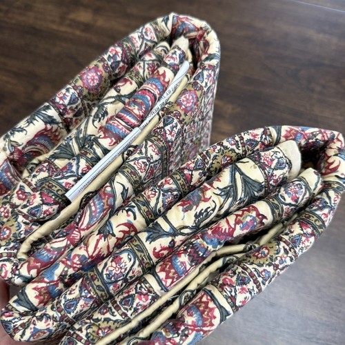 POTTERY BARN ANJA KALAMKARI QUILTED KING PILLOW SHAM SET (2) FLORAL PAISLEY - Picture 4 of 14