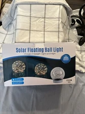 (2)LENONE Solar Floating Pool Lights, Warm White LED Solar Glow Globe Pool Light
