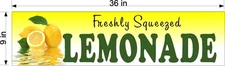 9" X 36" CORRUGATED PLASTIC SIGN FRESH SQUEEZED LEMONADE NEW!