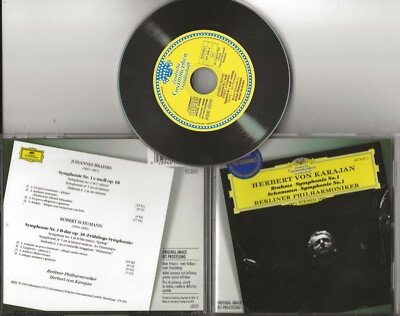 BRAHMS Symphony No.1 Schumann Symphonie Nr.1 cd 1995 DG Herbert Von Karajan