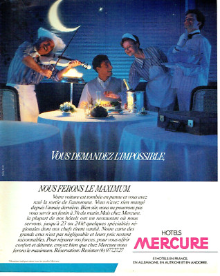 Publicité Advertising 01.25 1984   Hotels Mercure   nois ferons le maximum