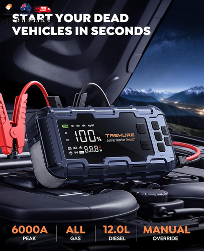 6000A Jump Starter with Air Compressor 160PSI, 45W Charging Car Battery Jump Sta - Picture 2 of 12