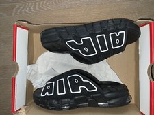 Nike Air More Uptempo Max UK6 US7 Slides Sliders Sandals Black White DV2132 001