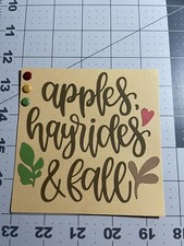 15 Piece Scrapbooking Die Cut Paper Piecing  FALL  Themed