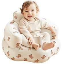 Inflatable Baby Seat for 3-36 Months Portable Blow Up Support Seat with Built...