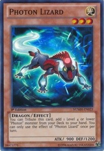 Photon Lizard - NUMH-EN023 - Super Rare - 1st Edition x3 - Near Mint