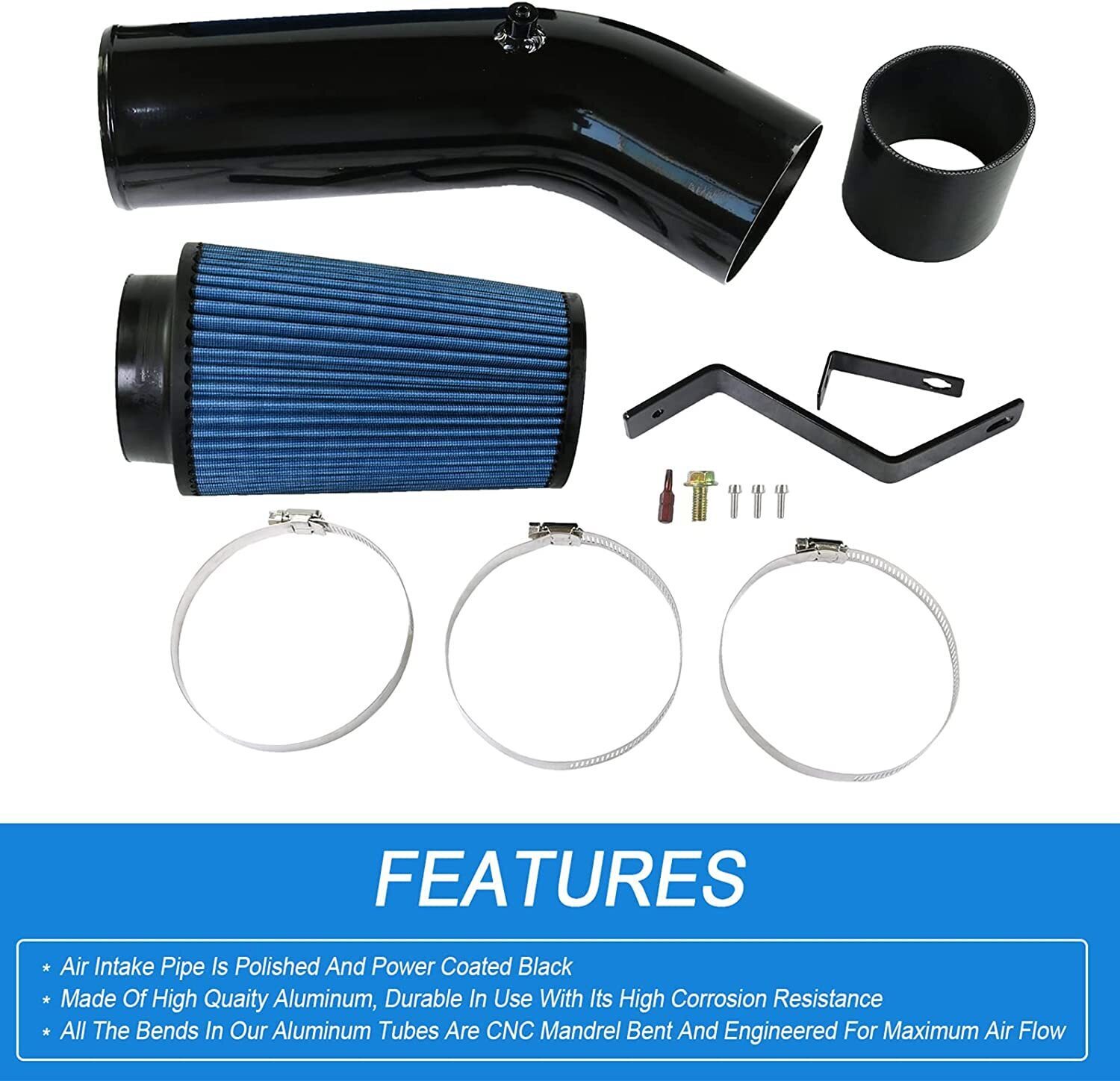 Cold Air Intake Tube & Filter For Ford F250/350/450 F-250 7.3L Diesel 1999-2003