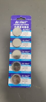 Lot 5pcs CR-2450 NEW 3V Cell Button Coin Battery For Watch Keys