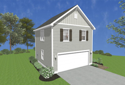 Garage Apartment (ADU) - 1 BR/1BA w/ Loft - Full House Plans, Blueprints #30011A