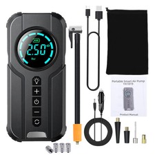 150 PSI Air Compressor Tire Inflator Fits Car Moto Bike Tires Air Pump-Cordless