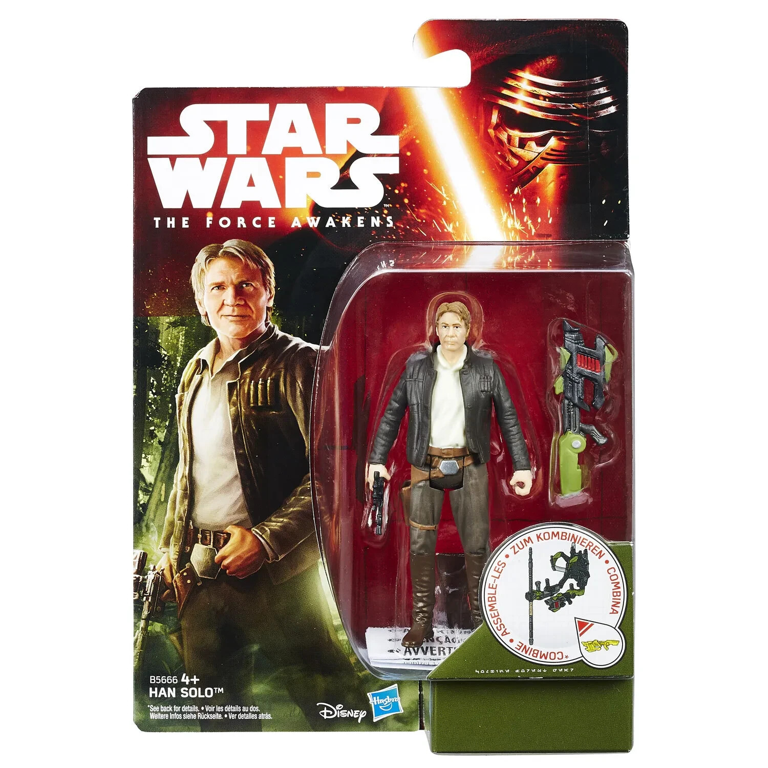 Star Wars The Force Awakens HAN SOLO Action Figure by Hasbro/2015 - New/Sealed