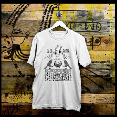 Egyptian t-shirt Egypt Hieroglyphics Ancient Kemet Pharoah Sunray beetle tee