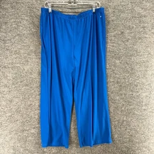 Antthony Pants Women PXL Petite Blue High Rise Pull On Flat Front Chino Straight