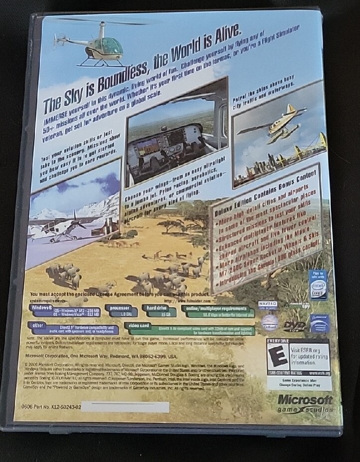 Microsoft Flight Simulator X Deluxe Edition Game For Windows PC