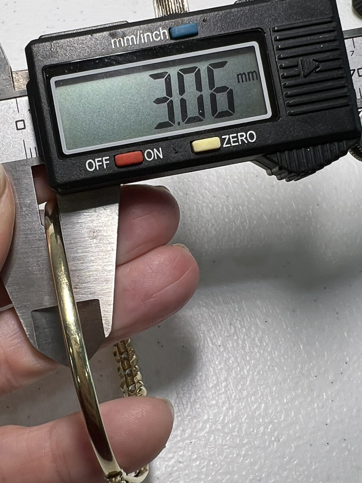 10k solid yellow gold smooth bangle bracelet 6.9 … - image 11