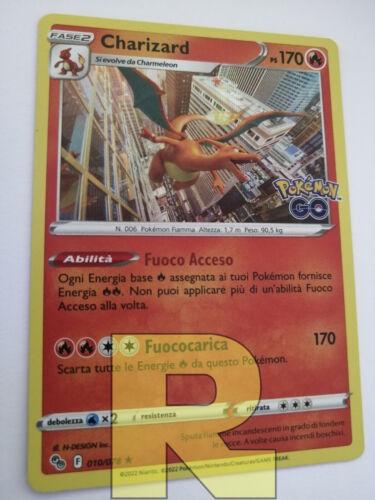 Charizard ® Pokemon GO 010/078 ® Rara Holo Foil ® Pokemon ® Italiano