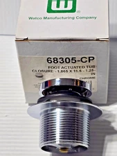 Watco 68305-CP Foot Actuated Tub Closure 1-7/8" Od 1-1/2" Id Coarse Thread - NEW