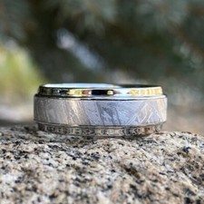 Custom Meteorite Ring - Men's Wedding Ring - Men's Wedding Band - Men's Ring