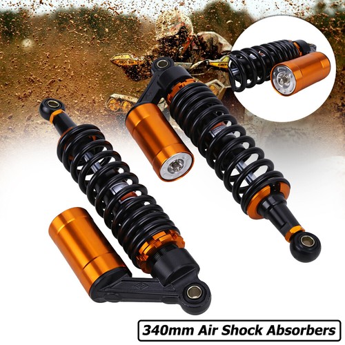 Par de Amortiguadores de Aire Ajustables 13.5" Pulgadas 340mm Moto ATV Universal - Imagen 2 de 12