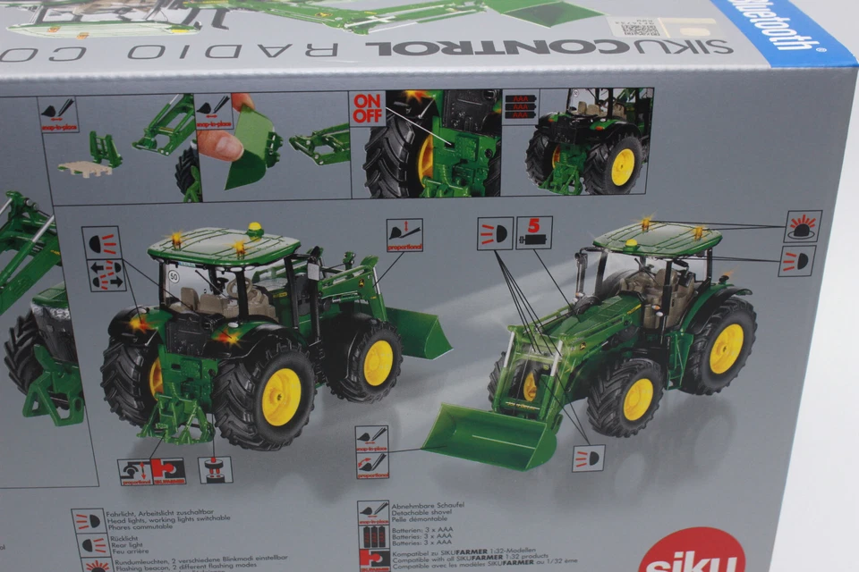 Siku 6792 John Deere 7310 + Carregador Frontal + Controle de Aplicativo Bluetooth 1:32 RC Novo OVP - Imagem 4 de 4