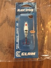CLAM Blades Spoon Glow 1/8oz #10 Hook Silver Tiger SHIP24