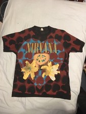 Authentic Vintage 1993 Nirvana Heart Shaped Box T-shirt Size Large Ultra Rare