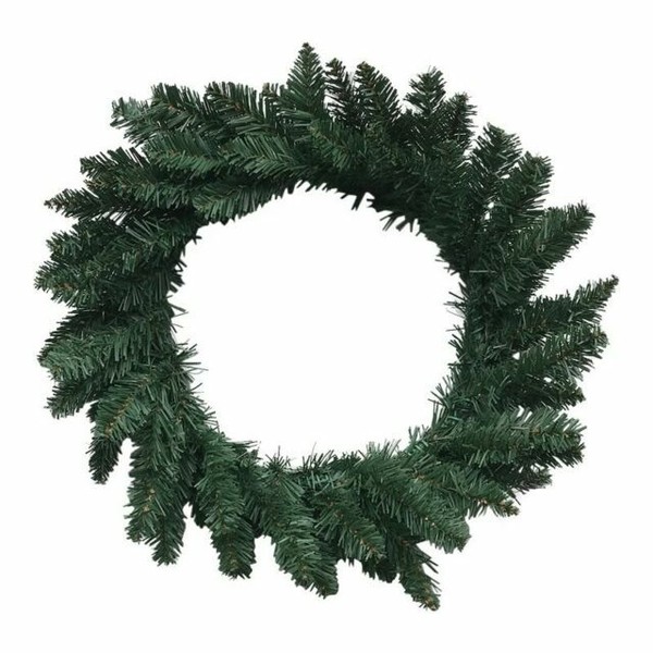 Plain Green Artificial Pine Christmas Wreath 40 Cm Holiday Undecorated