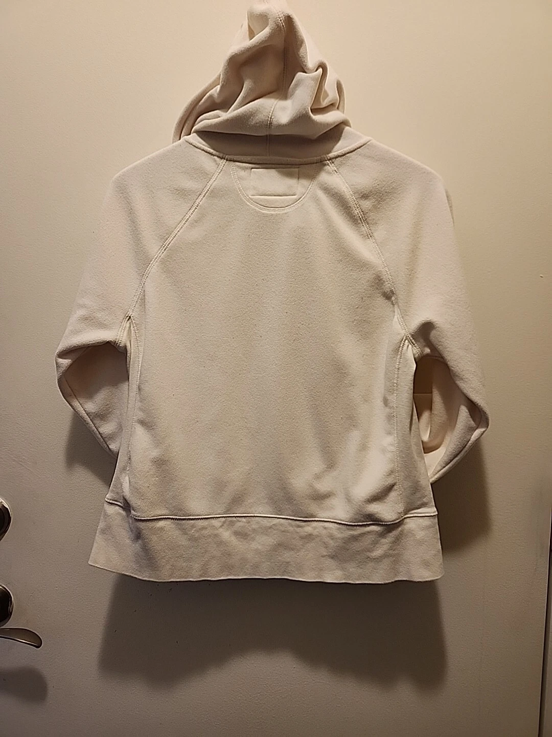 OFF WHITE American Eagle Outfitters Felpa con Cappuccio Donna Avorio Large