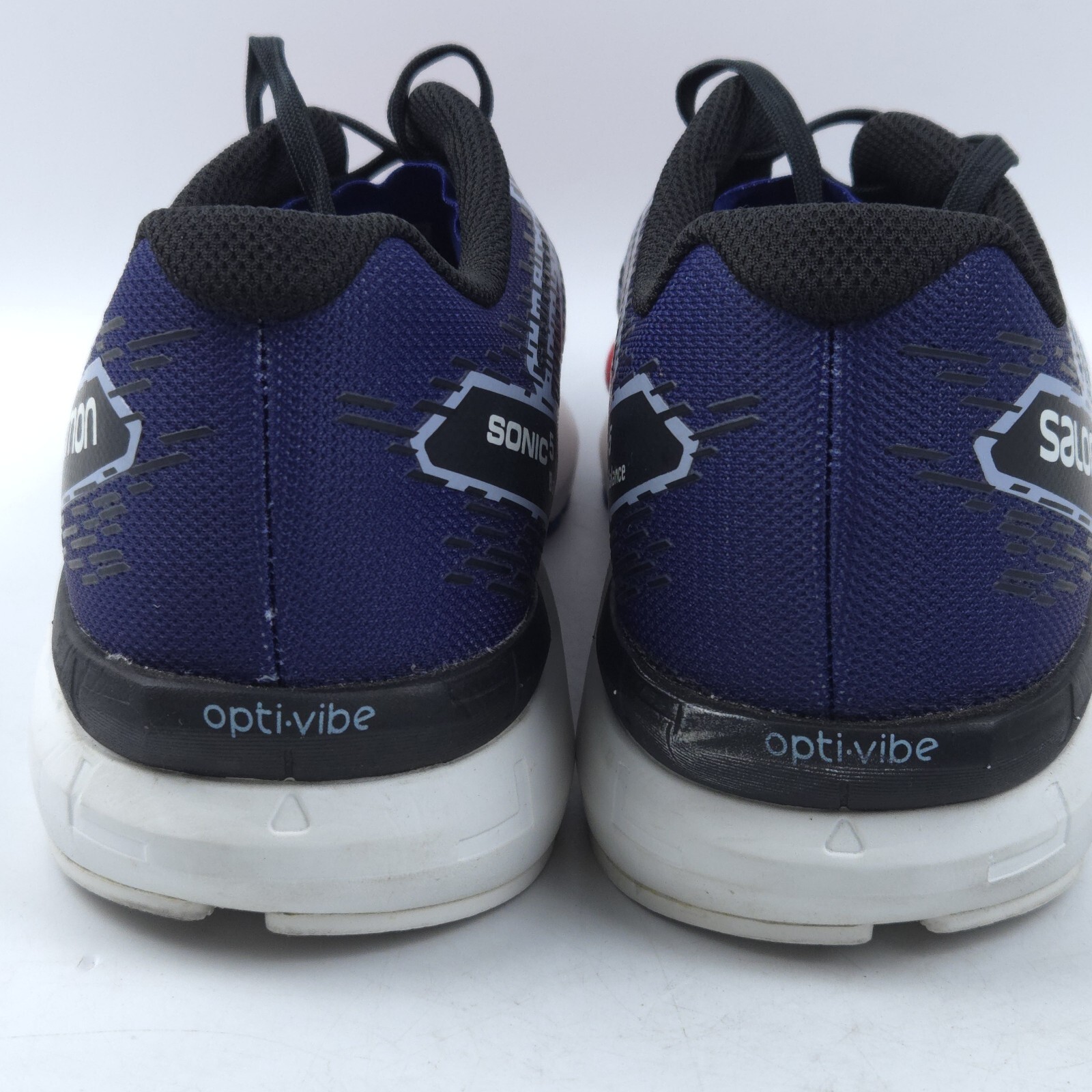 Scarpa Salomon Sonic 5 Balance Trail Running Uomo Taglia 11 Rosso Papavero Blu Clematide