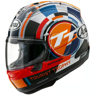 Arai Corsair-X Isle of Man TT 2025 Motorcycle Helmet Blue/Orange