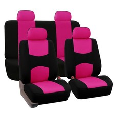 Pink Black 2 Row Car Seat Covers Pink Black 2 Row Car Seat Covers