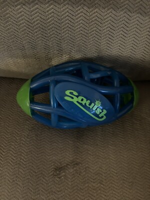 2014 Magic Time Squish Football  Blue & Green Rubber Football Toy