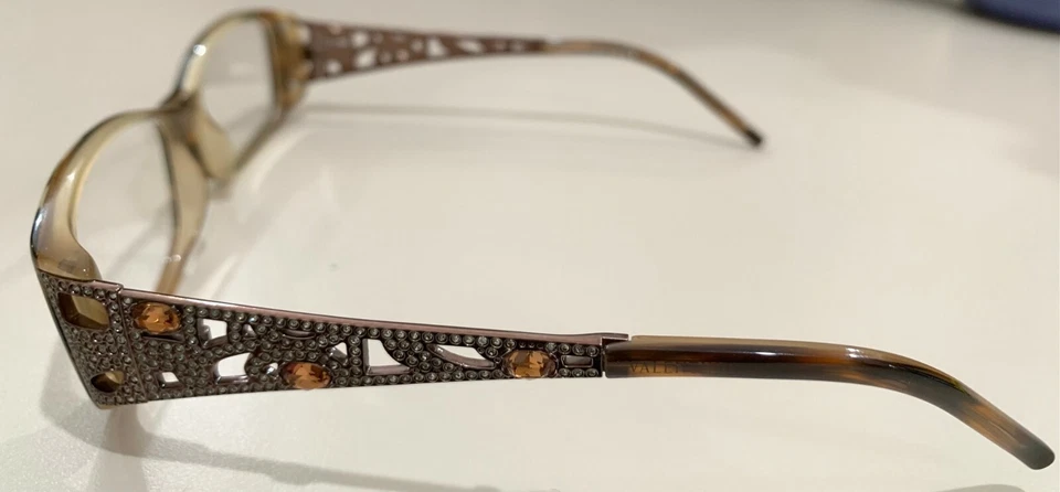 NEW AUTHENTIC VALENTINO 5613/U OAIB HAVANA BEIGE RHINESTONE  EYEGLASSES FRAME - Image 2 of 4