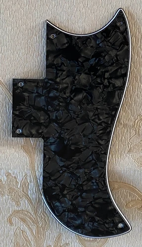 Pick Gibson SG 61 Style Guitar Pickguard Scratch Plate,4 Ply Black Pearl