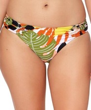 Bar III Women's Multicolor Jungle Tropical Stretch Bikini Swim Bottom Size XL