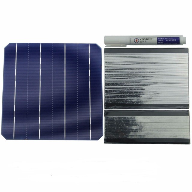 DIY Solar Panel 20pcs 39x26mm Solar Cells Kits W//Tab Wire Bus Wire /& Flux Pen