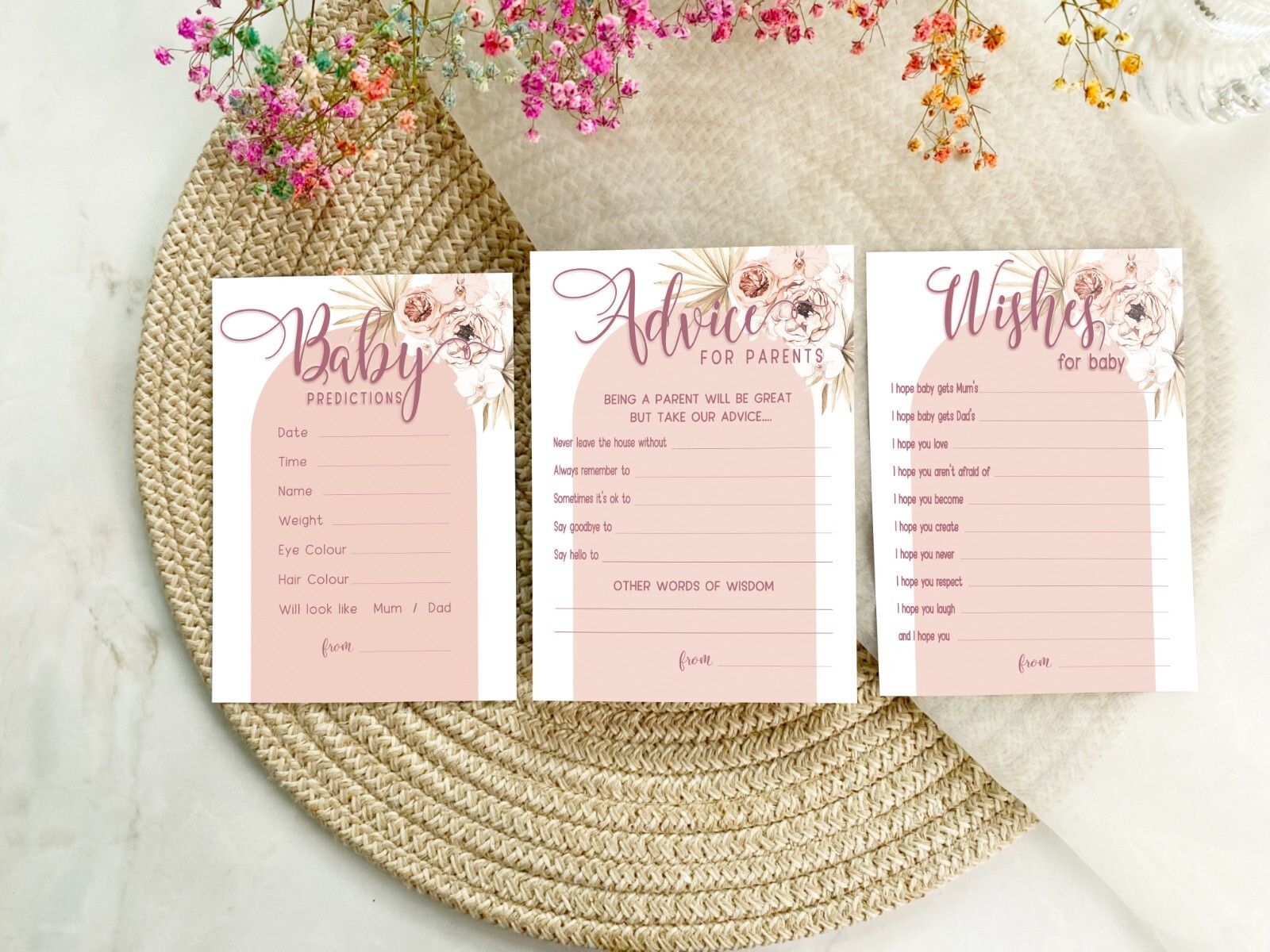 Bundle, Prediction And Advice Cards Game, Baby Girl