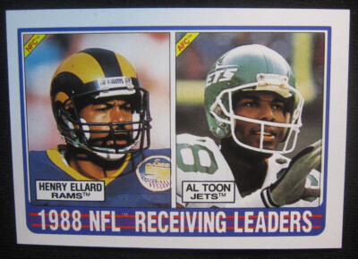 1988 NFL Receiving Leaders Henry Ellard Al Toon 1989 TOPPS NFL#218