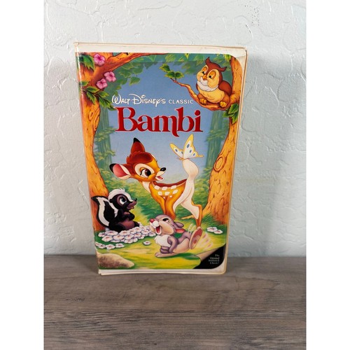 Walt Disney Bambi VHS Video Tape Black Diamond Classic Clamshell Case VTG RARE! - 第 1/3 張圖片