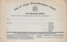 871221) DR / W&uuml;rttemberg 2 blanko Feldpostkarten 1870/71