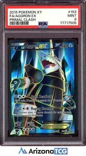 Pokemon 2015 Aggron EX 153/160 Full Art Primal Clash PSA 9