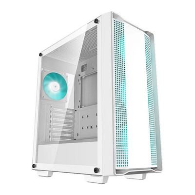 DeepCool CC560 V2 Blue-LED ATX Mid Tower Gehäuse weiß