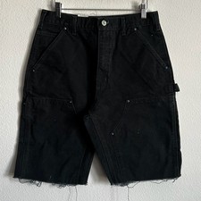 Carhartt black double knee work wear carpenter shorts