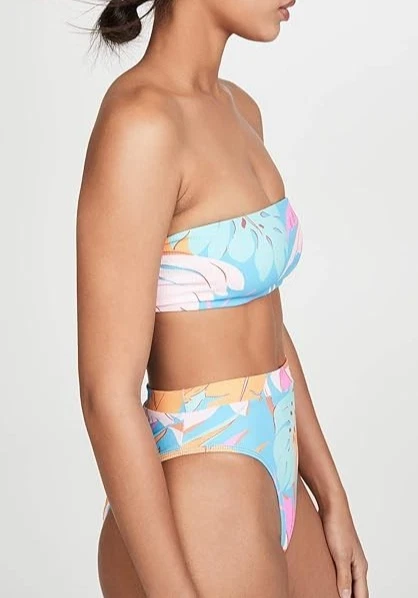 L*Space Women's Ribbed Beach Wave Bikini Top, Size Small - Image 2 of 4