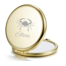 Custom Cancer Zodiac Astrology Mirror, Cute Birthday Gift in Constellation Style