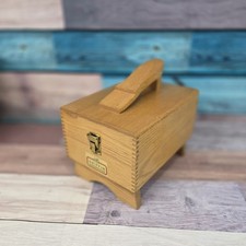 Griffin Shinemaster Shoe Shine Box with Brushes Golden Oak Vintage With Accessor