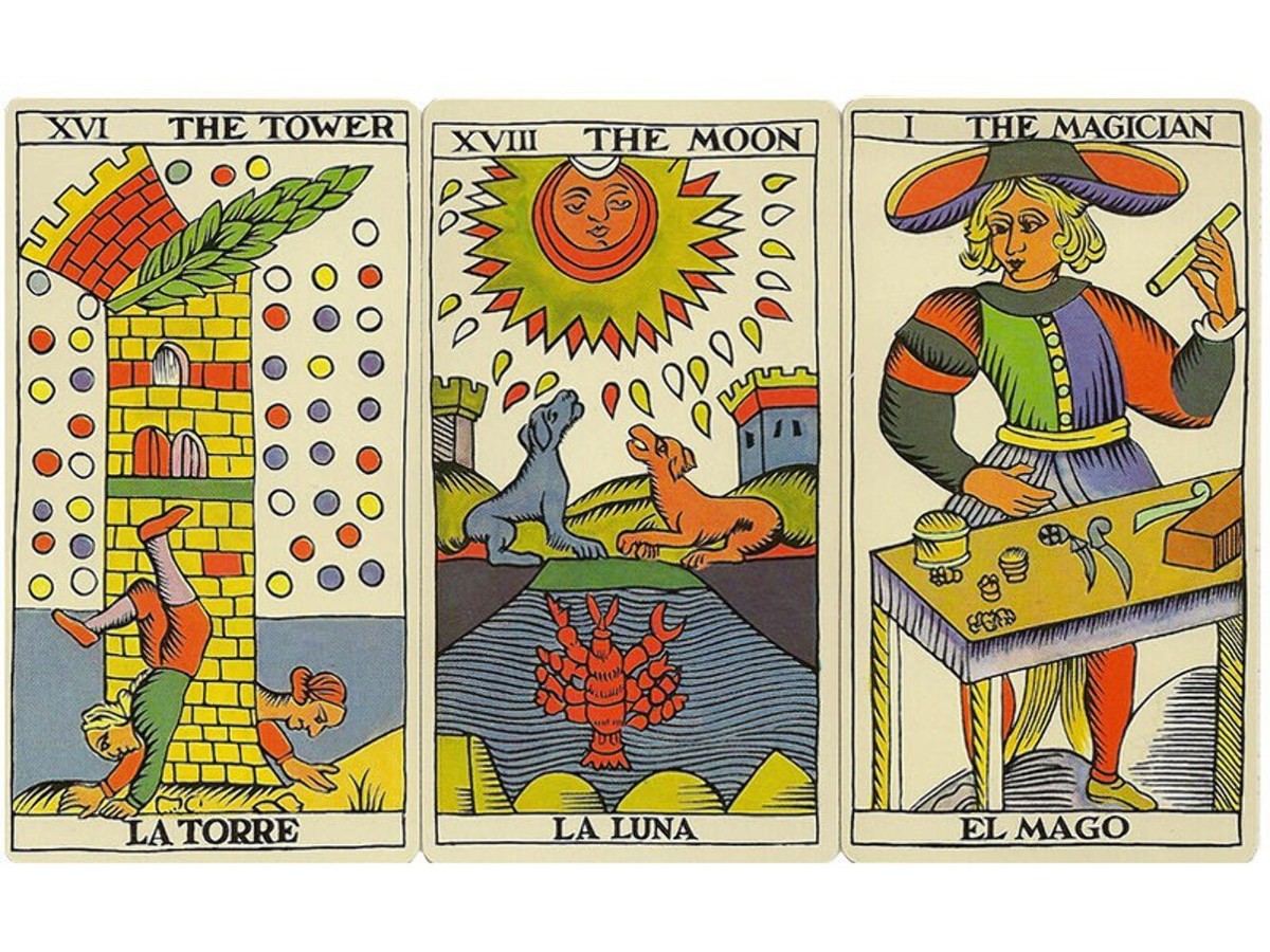 Fournier Spanish Tarot Espanol Telling 78 Colored Cards Deck