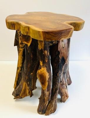 Treibholz Wurzel Getränke Tisch Beistellmöbel rustikal Vintage Holzscheibe Platte Kunst
