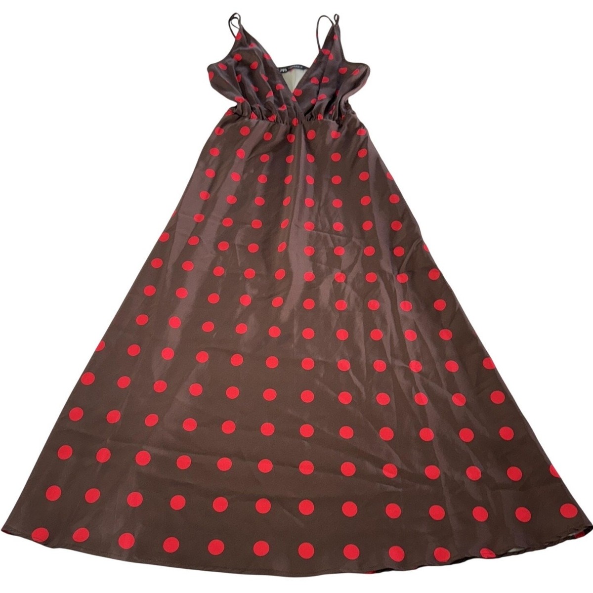 Maxi Dress Red Dress With Black Polka Dots Zara Maxi Dress Womens