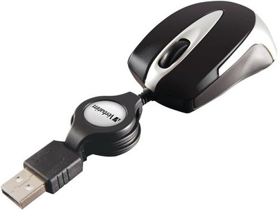 Verbatim Go-Mini optische Travel Maus USB-A kompakt Notebook PC Schwarz 1000dpi